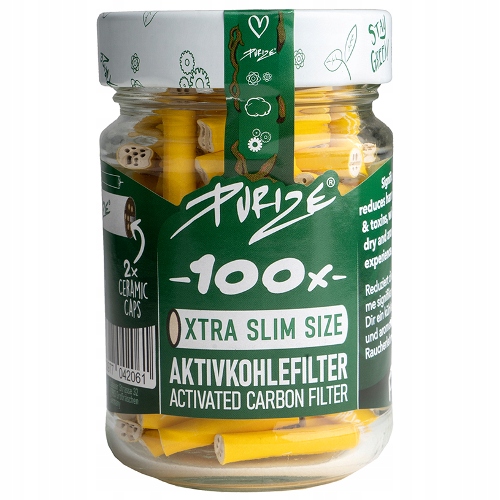PURIZE Extra Slim - aktywne filtry węglowe 100szt