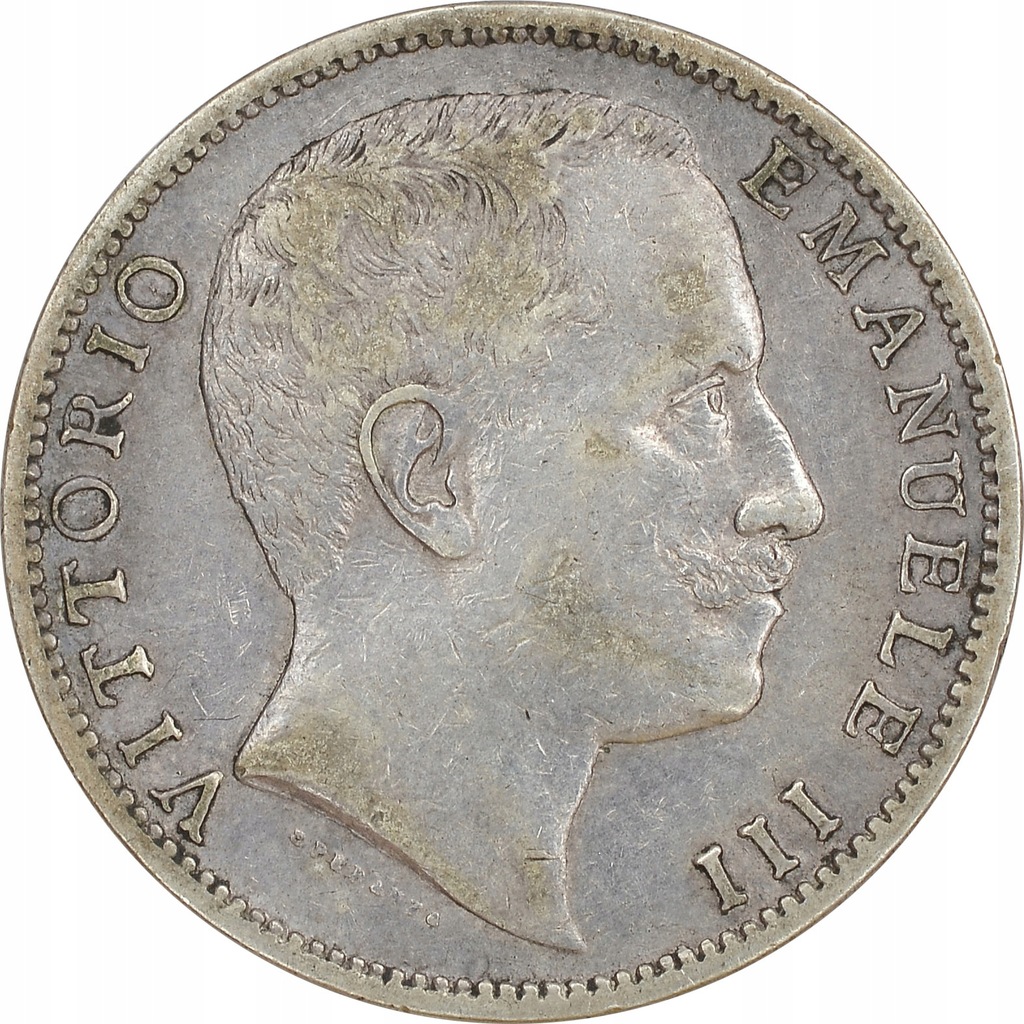 13.WŁOCHY, VITT.EMANUEL III, 2 LIRY 1906