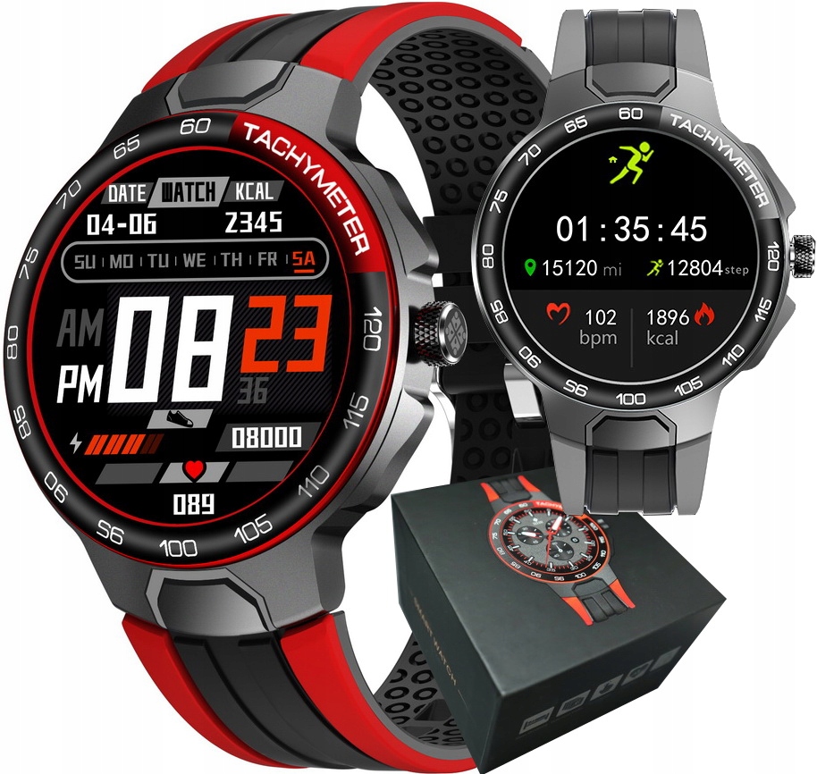 SPORTOWY SMARTWATCH ZEGAREK MĘSKI DO BIEGANIA PULS