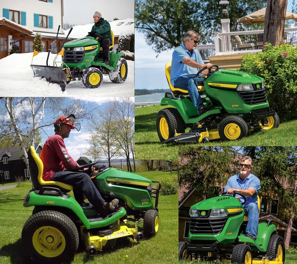 John Deere X584 Traktorek AGREGAT 122cm + MAXI SET 8051594706