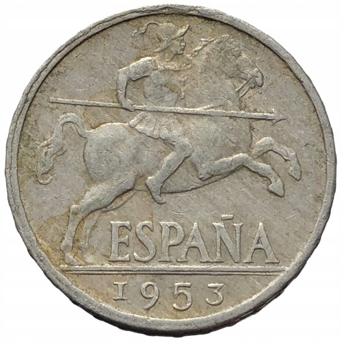 62317. Hiszpania - 10 centymów - 1953r.