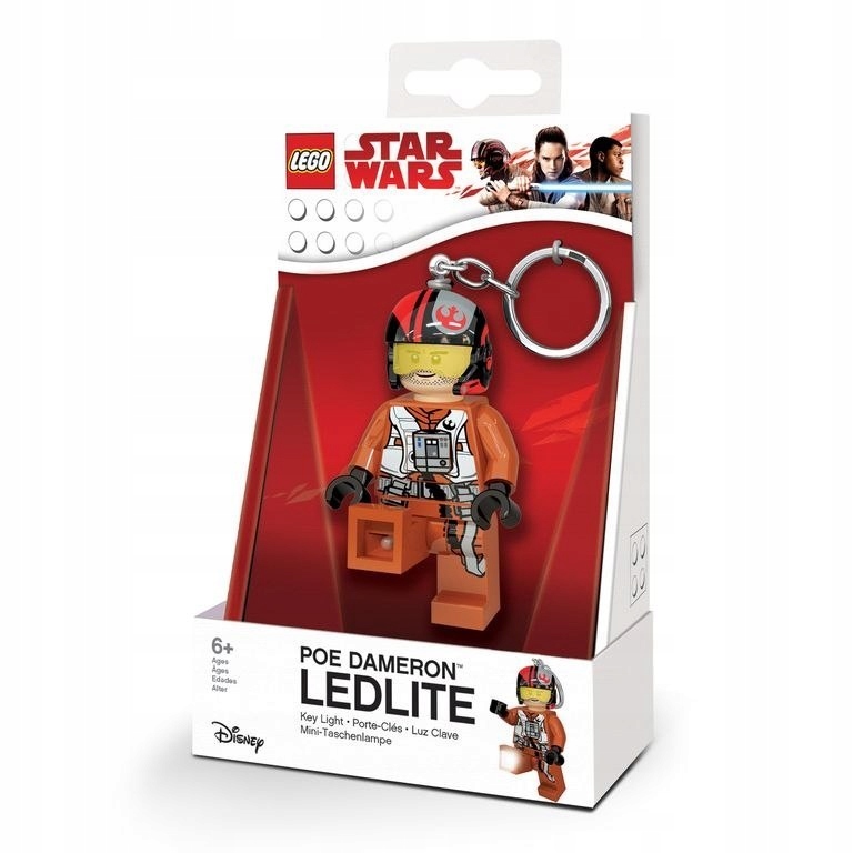 Brelok do kluczy z latarką - Lego Star Wars Poe Da