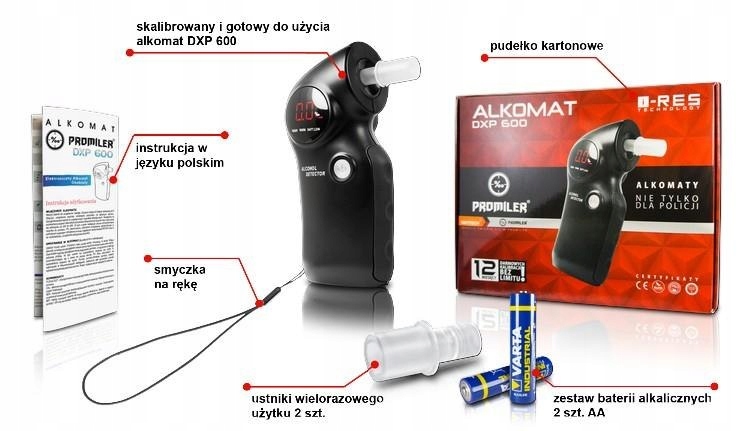 Alkomat Promiler DXP600 czarny