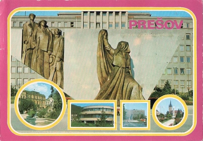 SŁOWACJA - PRESZÓW - POMNIK + ŻOŁNIERZ + OSIEDLE - 1975R