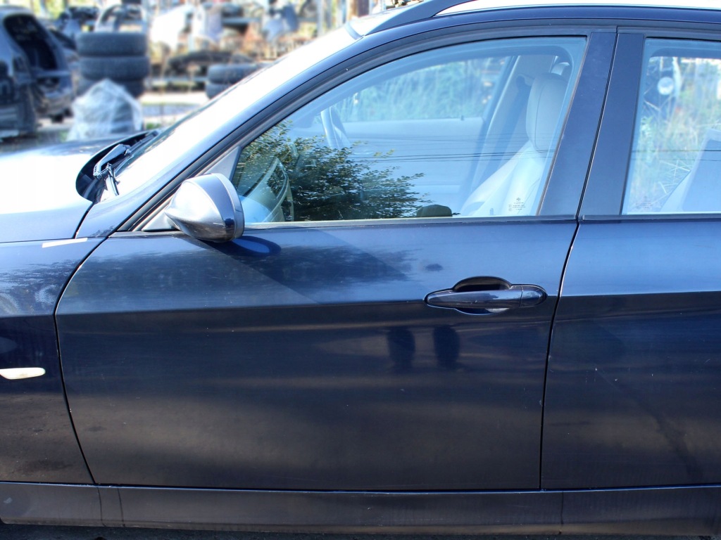 DRZWI LEWY PRZÓD PRZEDNIE BMW E90 E91 MONACOBLAU METALLIC A35