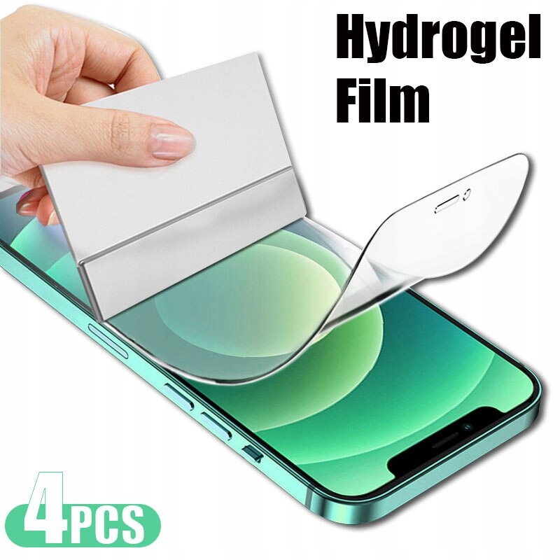 4 sztuk pełna pokrywa hydrożel Film dla iPhone 12