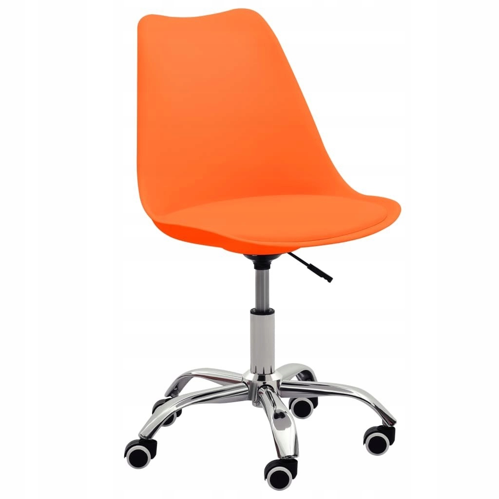 Krzesło biurowe, pomarańczowe, obite sztuc