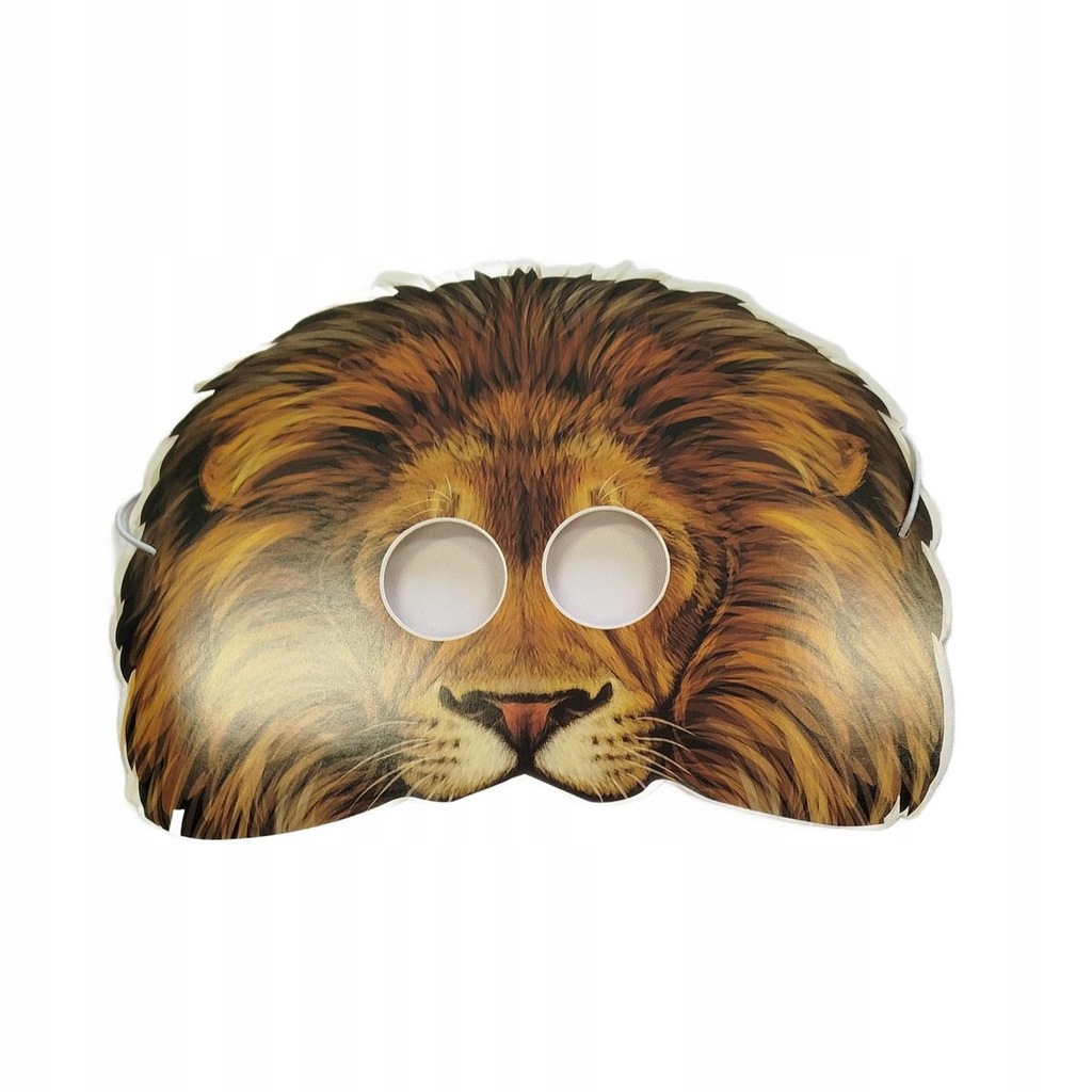 Maska papierowa Lew król Simba Sawanna