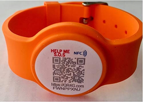 Regulowana bransoletka z technologią NFC QR GPS