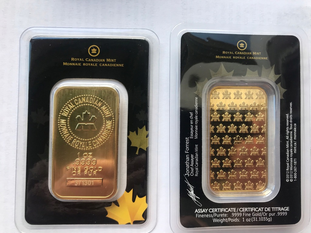 Sztabka 1uncja AU,999 -31,1 g ROYAL CANADIAN MINT