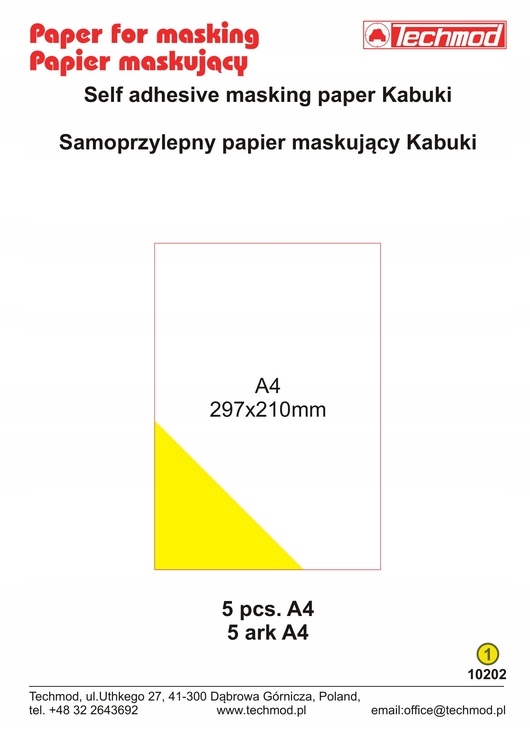 Papier do druku kalkomanii Techmod 10103