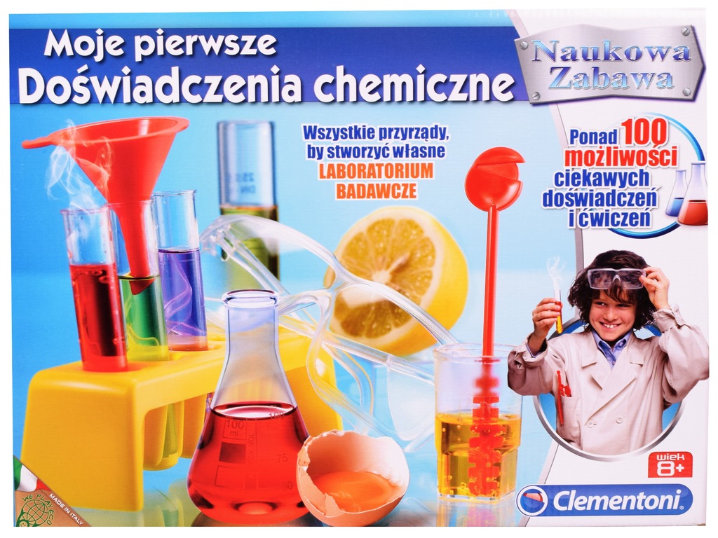 DOŚWIADCZENIA CHEMICZNE Mały Chemik Zestaw Chemika