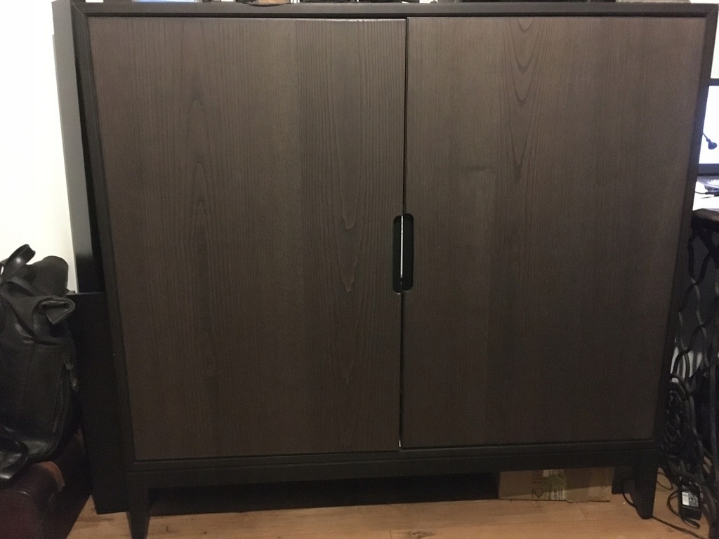 REGISSOR szafka witryna 118x110 cm brązowy IKEA
