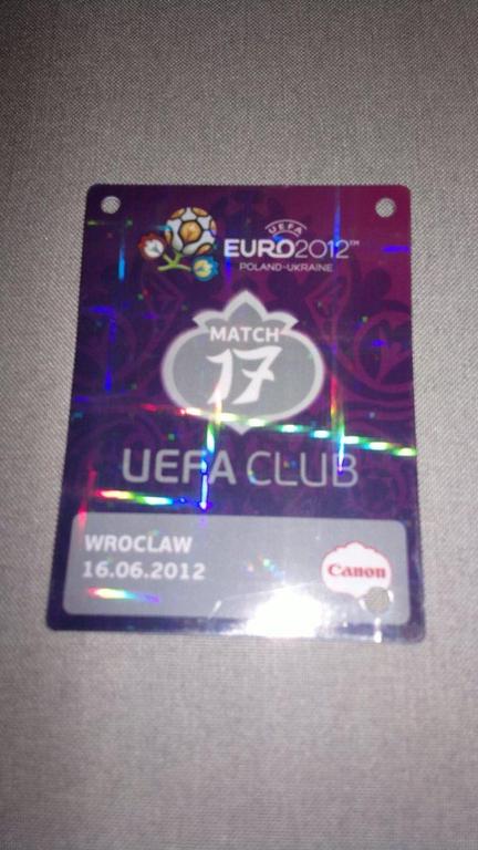 KARTA WSTĘPU DO KUBU UEFA STREFA VIP POLSKA CZECHY