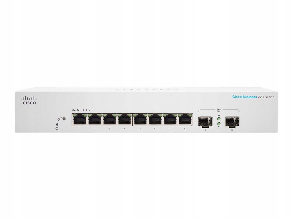 CISCO Business Switching CBS220 Smart 8-port Gigabit 2x1G SFP uplink