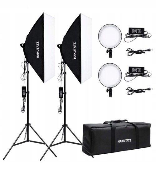 EPOWER ZESTAW SOFTBOX LAMPA LED STATYW 50X70CM