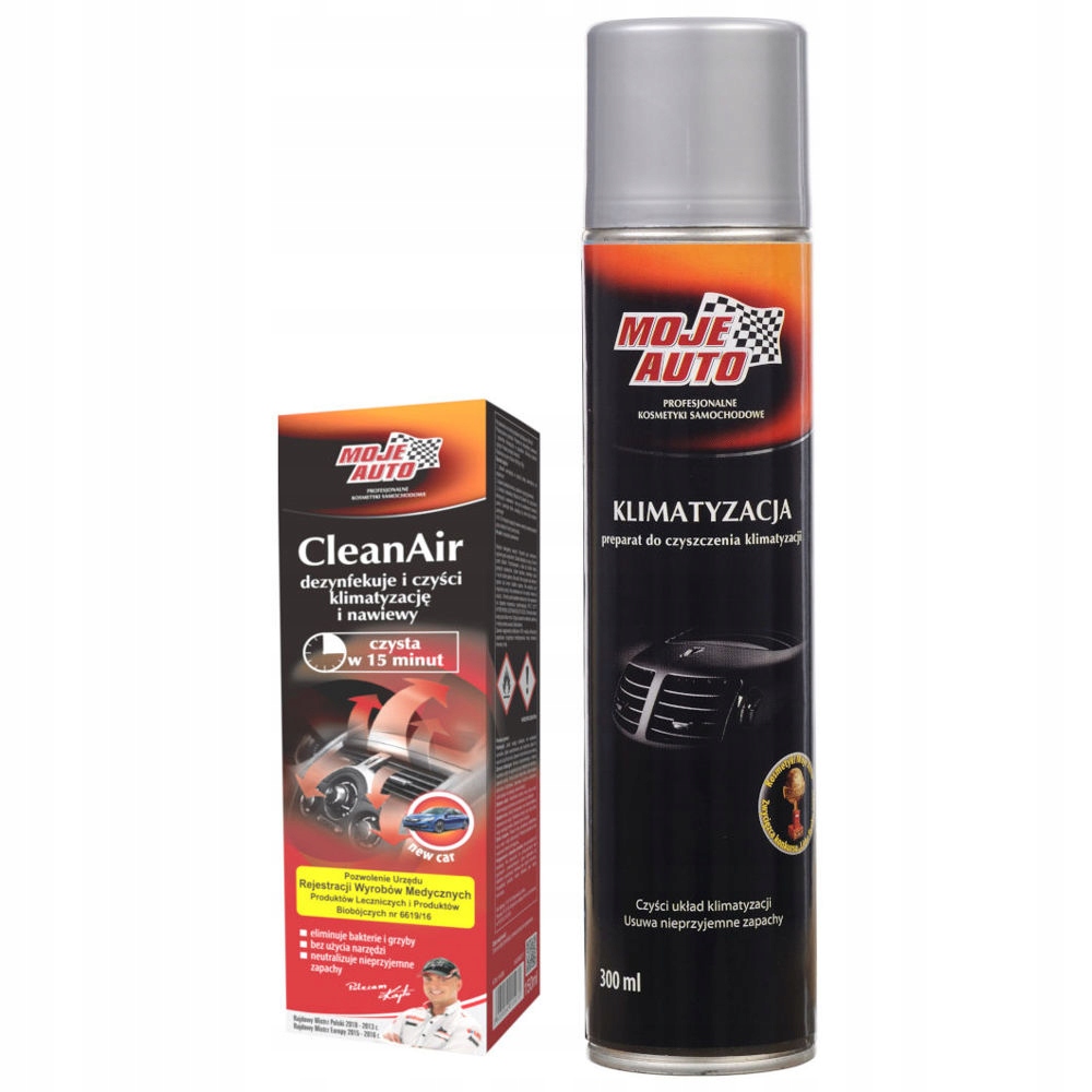 Moje Auto zestaw do klimy spray 300ml+CleanAir 150