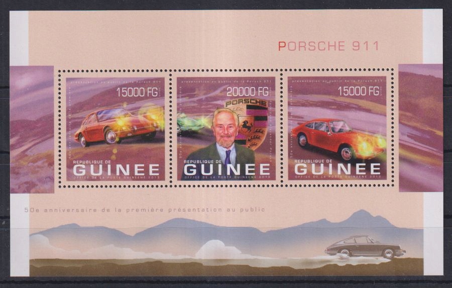 U92. Gwinea MNH 2013 Motoryzacja - Porsche 911