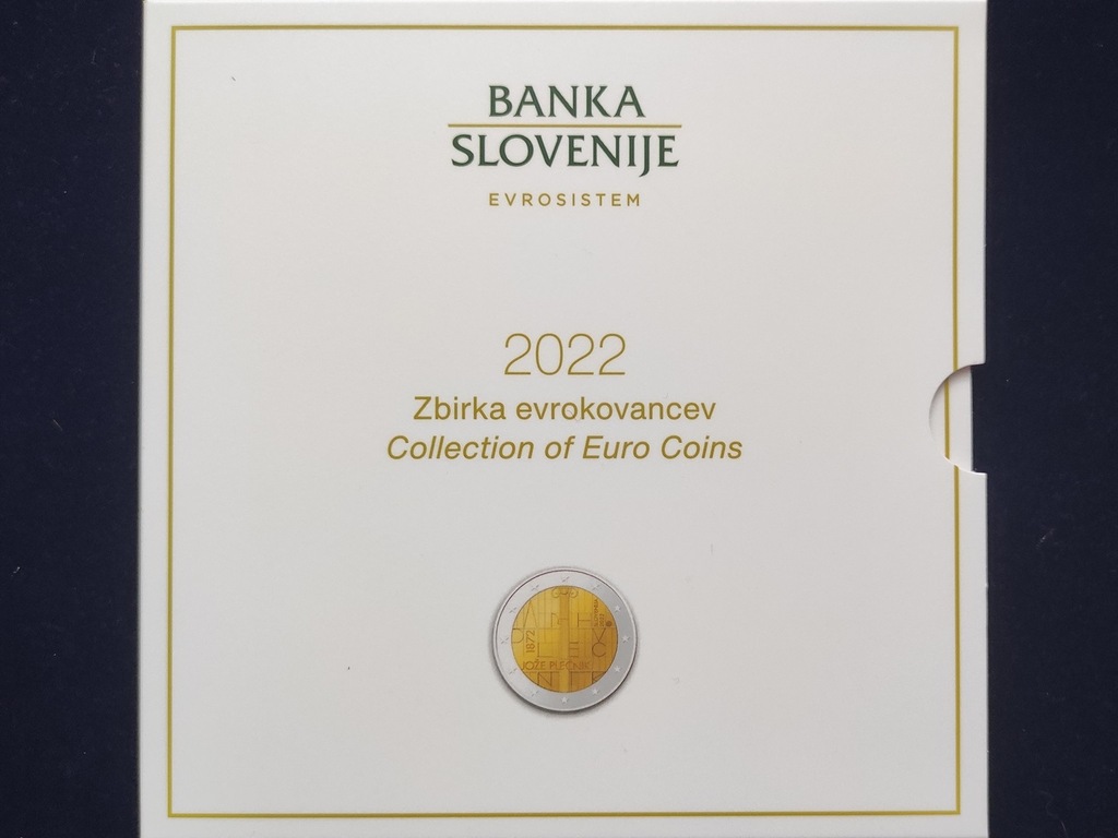 Zestaw monet KMS Słowenia 2022 (8,88 €) - 1 cent - 2 € +2 € +3€ / 10 monet