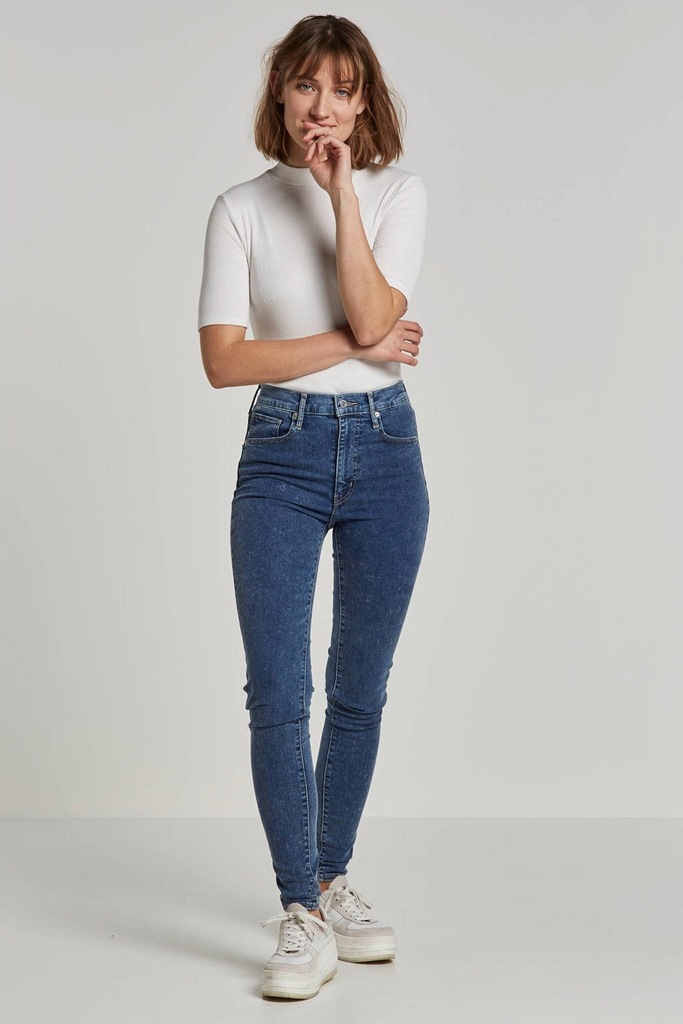 Levi's Mile high waist skinny jeans blauw