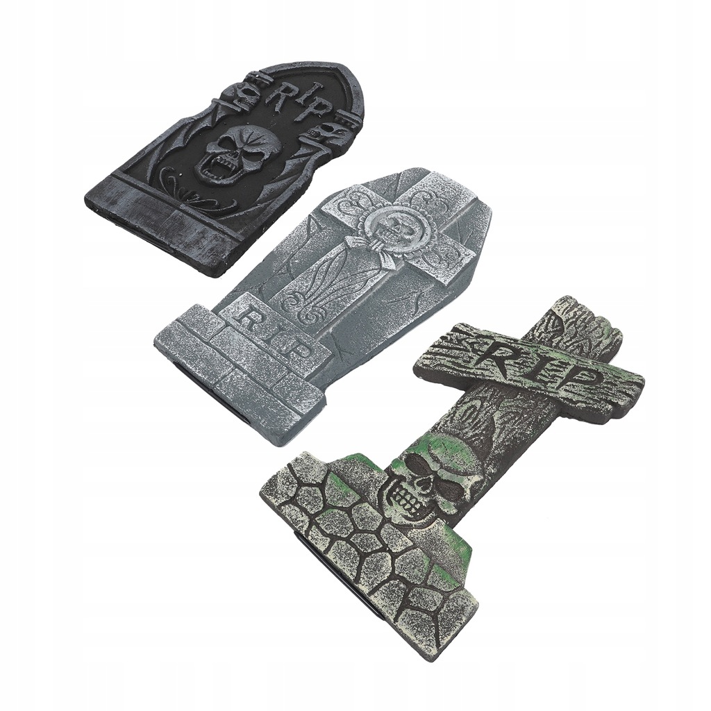 3 Sztuk Dekoracyjne Tombstone Prop Halloween