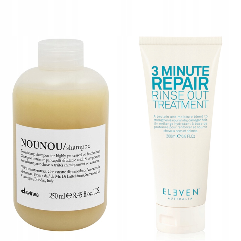 Davines Nounou szampon 250 ml + Eleven Australia 3 Minute kuracja 200 ml
