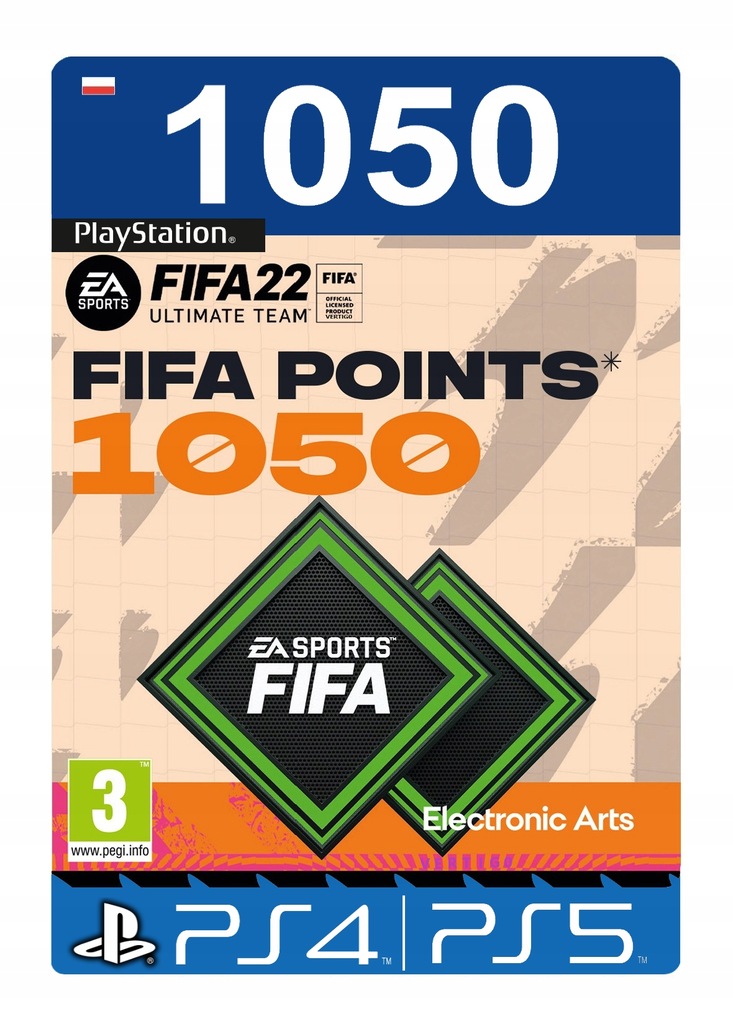 FIFA Points 1050 FUT PS4 i PS5 - FIFA 22 - PSN