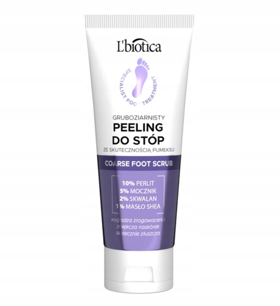 L'BIOTICA gruboziarnisty peeling do stóp 75 ml