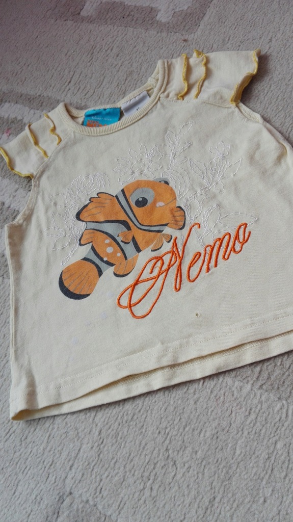 DISNEY NEMO BLUZKA T-SHIRT dziewczęcy 80/86 print