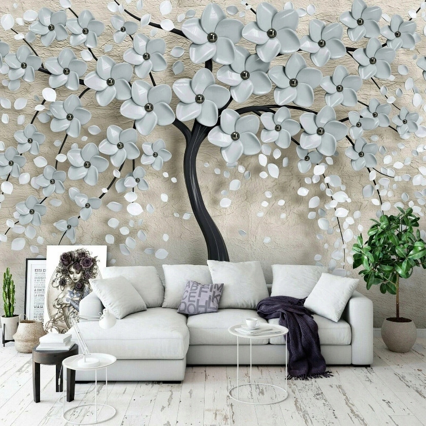 Фотообои флизелиновые Design Studio 3d объёмное золотое дерево 3х2 5м