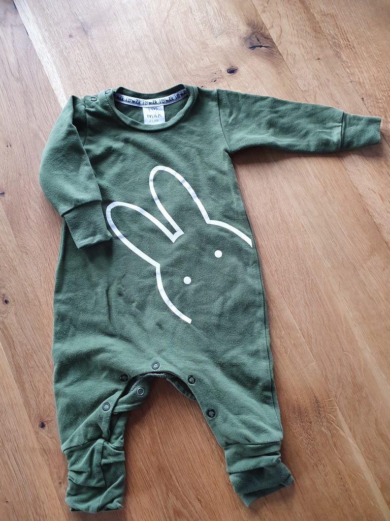 I love Milk bunny zielony dres/rampers rozm. 62/68