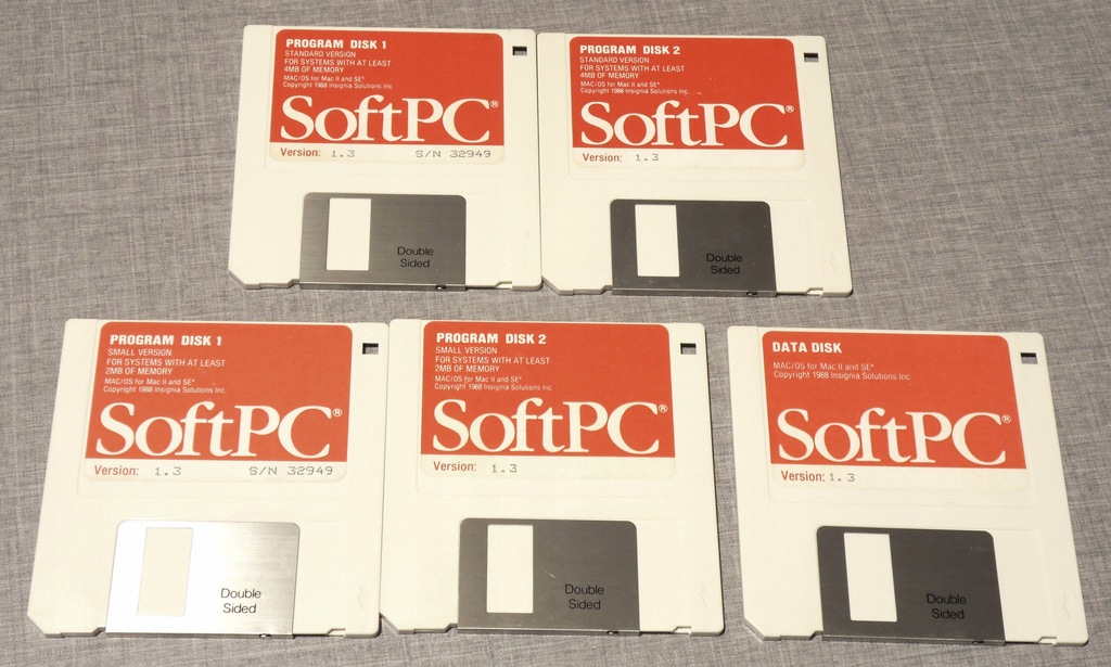 SoftPC 1.3 - Apple Macinstosh - 5x3.5''