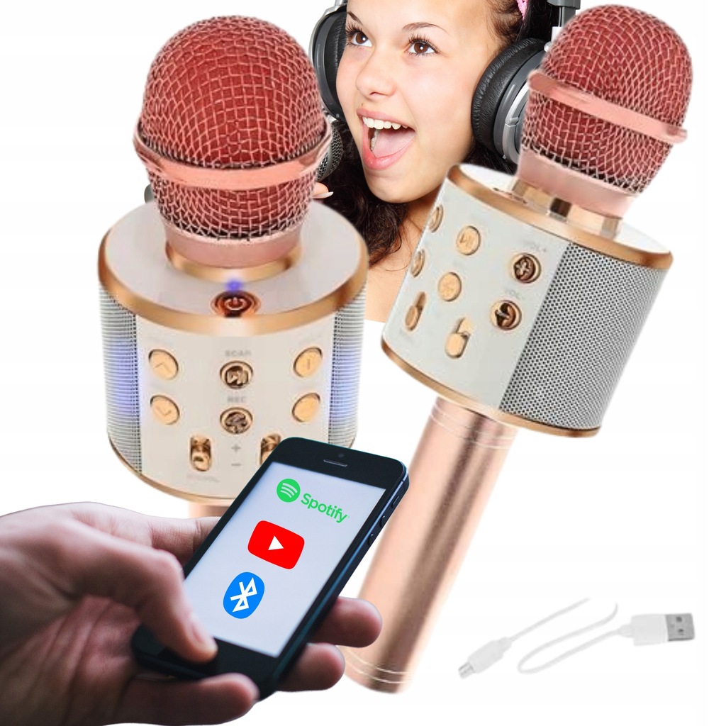 MIKROFON KARAOKE GŁOŚNIK BEZPRZEWODOWY BLUETOOTH