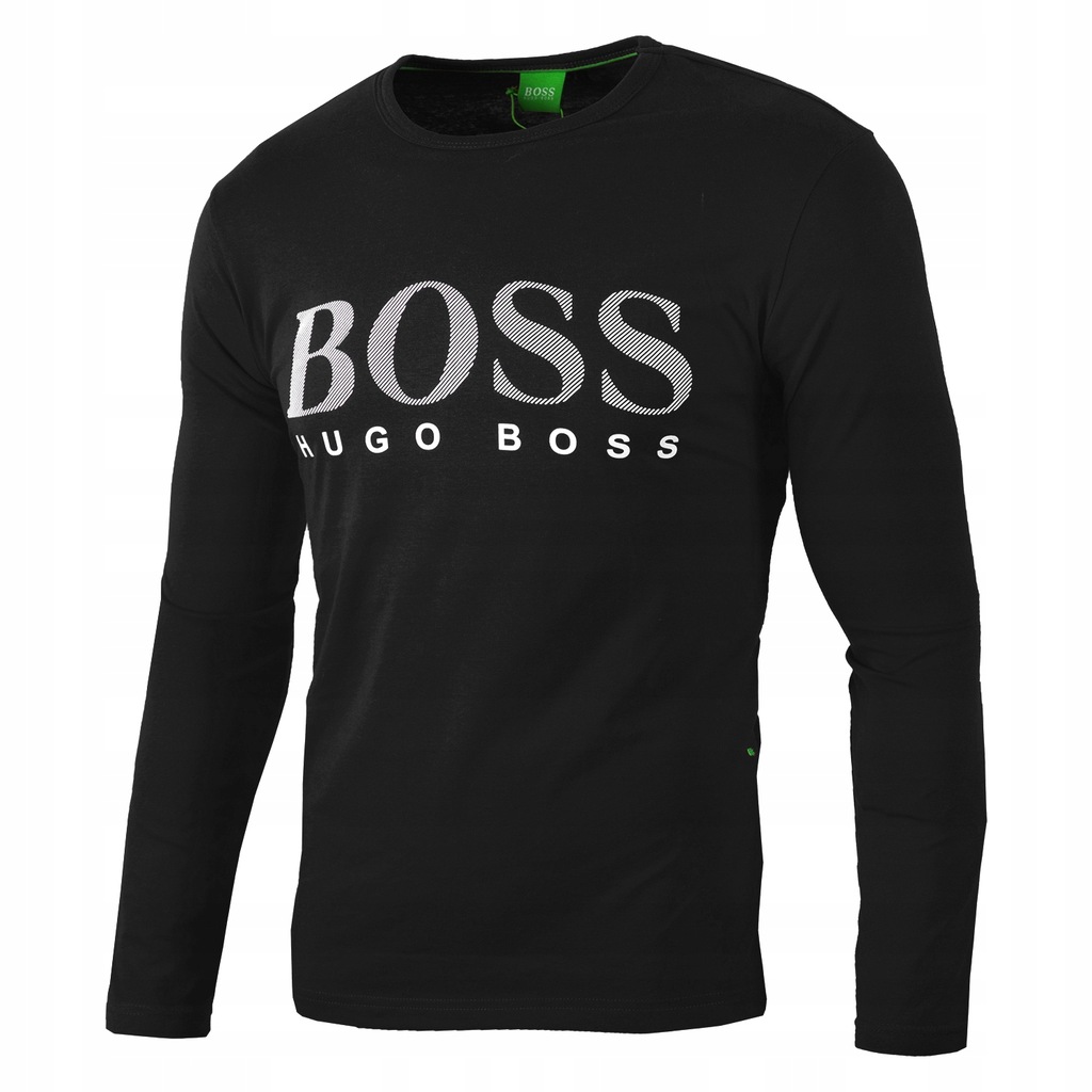 KOSZULKA longsleeve HUGO BOSS DUŻE LOGO /GREEN /L