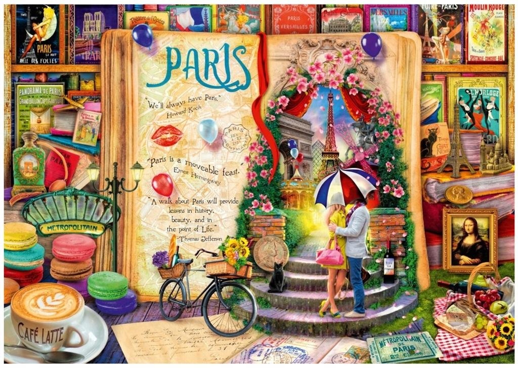 Puzzle 1000 Życie to otwarta ksiega - Paryż