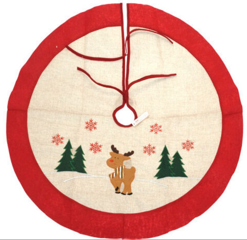 Osłona na stojak pod choinkę spódniczka jutowa dekoracja z