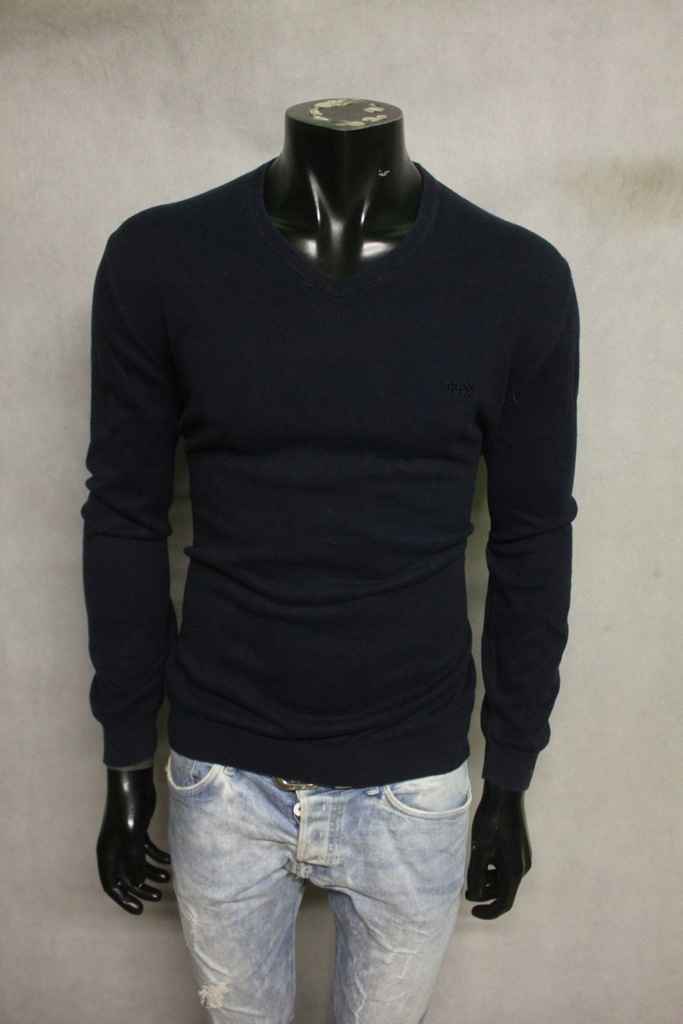 HUGO BOSS SWETER MESKI V-NECK LOGO PREMIUM - 9039723138 - oficjalne ...