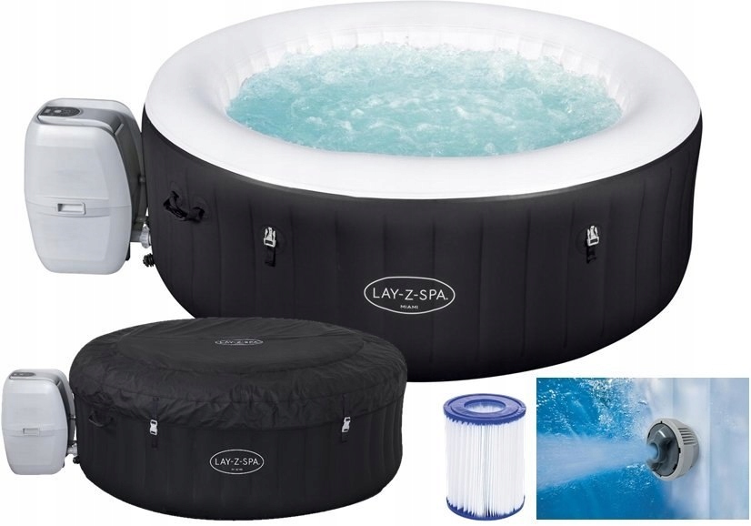 DMUCHANE SPA JACUZZI BASEN 4 OSOBOWE 180CM X 66CM - BESTWAY 60001