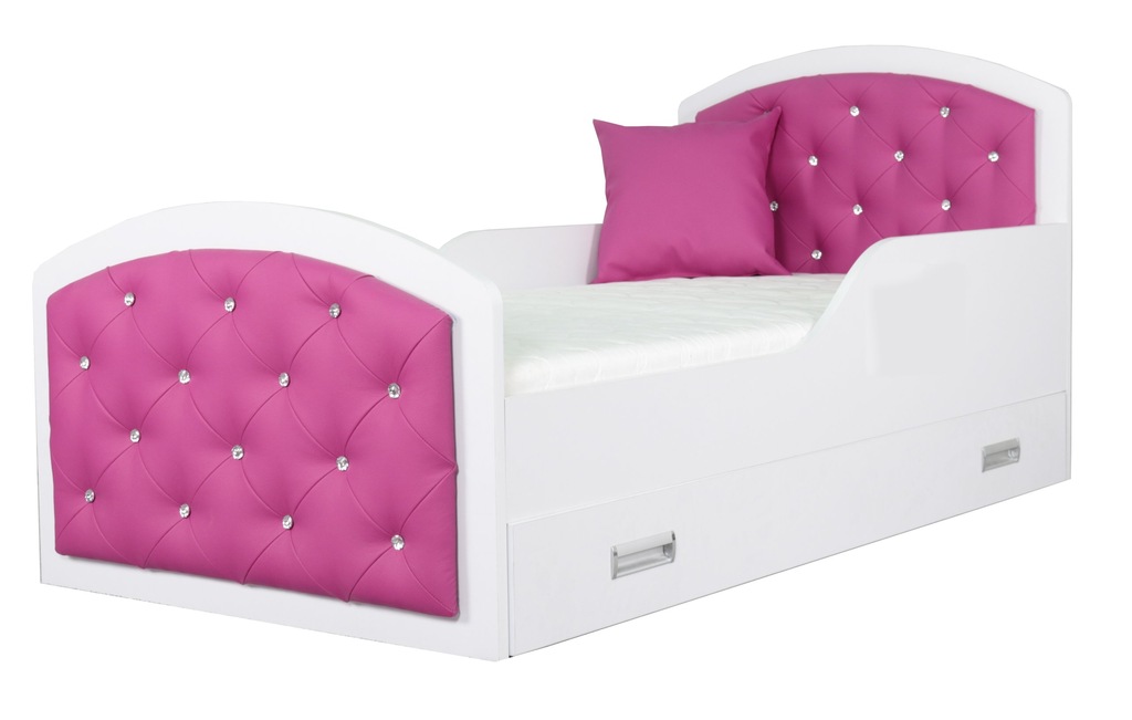 Купить Детская кровать QUEEN 160x80 + МАТРАС + ЯЩИК 24Ч: отзывы, фото, характеристики в интерне-магазине Aredi.ru