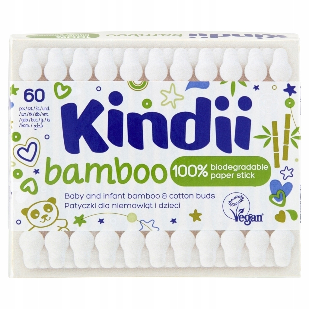 KINDII BAMBOO BAMBUSOWE PATYCZKI DLA DZIECI 60SZT