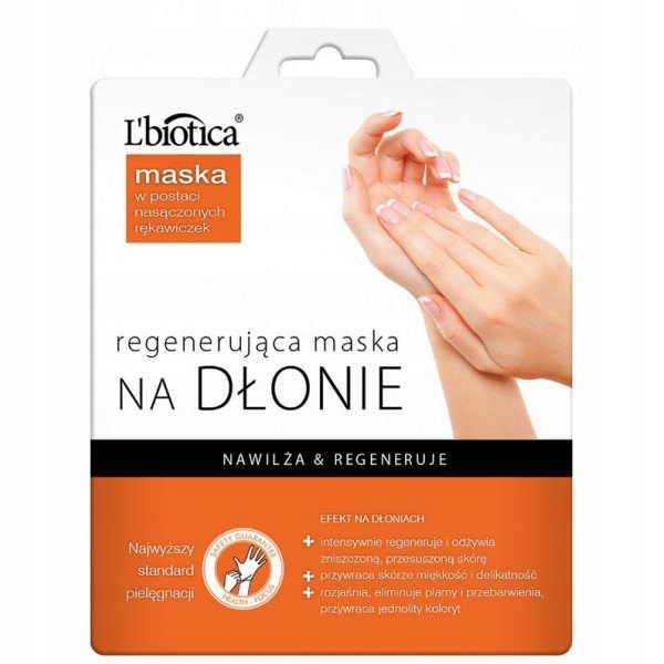 L'biotica Maska regenerująca na dłonie w postaci r