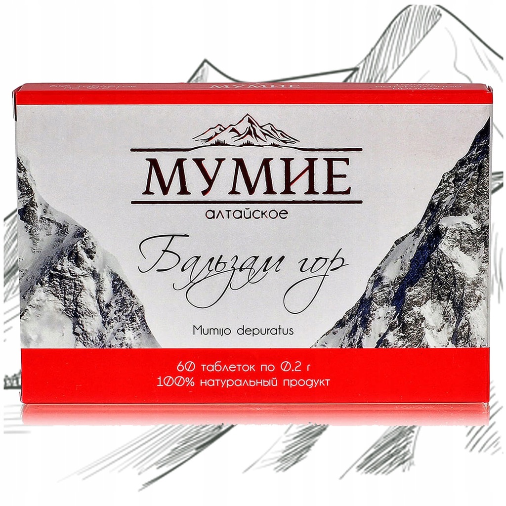 Mumio Oczyszczone Shilajit ałtajskie Balsam gór 60 tabletek