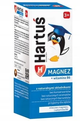 HARTUŚ Magnez + witamina B6 syrop dla dzieci 3+ 120 ml SYROP Z MAGNEZEM