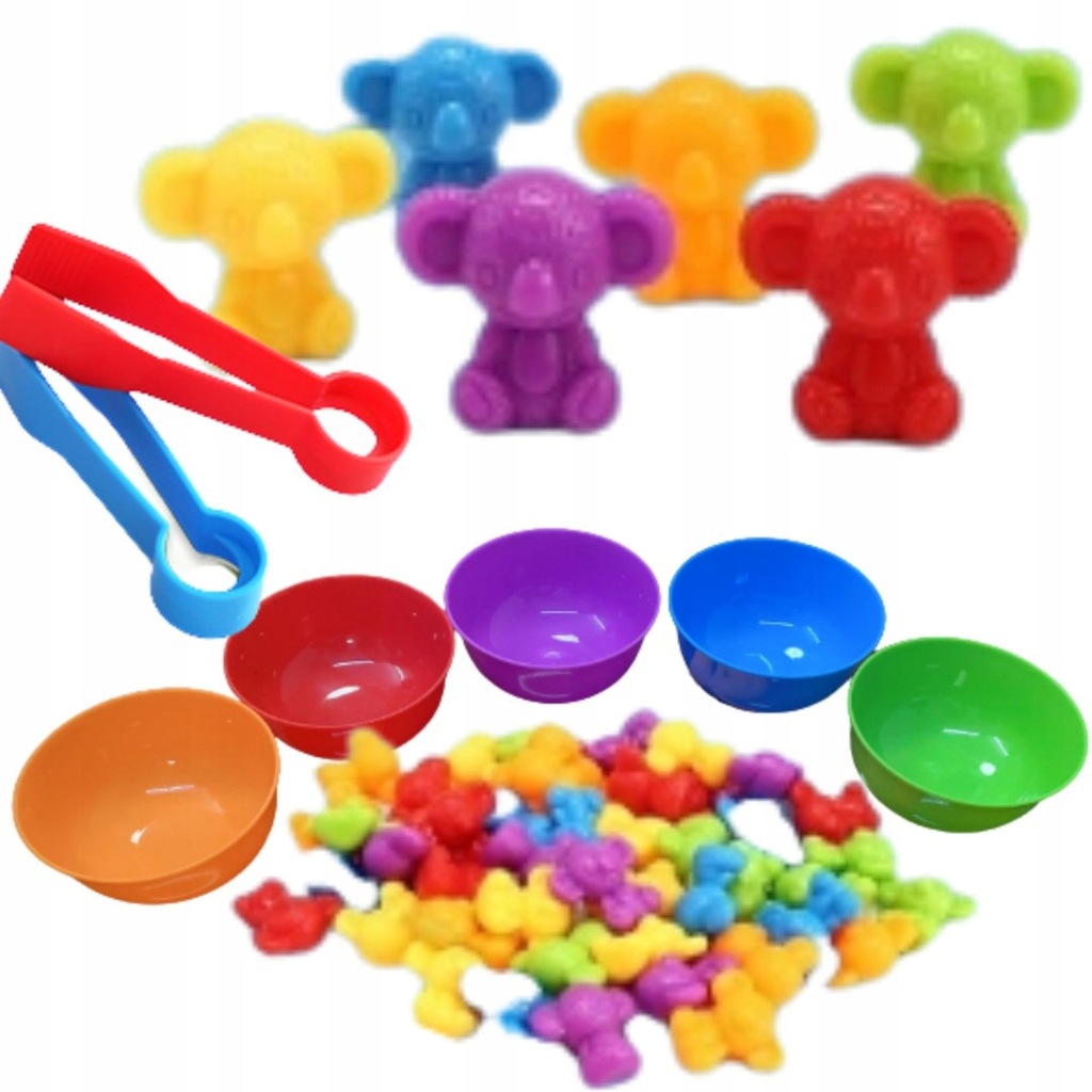 ZESTAW DO NAUKI LICZENIA I KOLORÓW GRA MONTESSORI