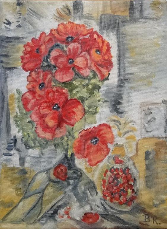 Obraz Barbary Rostkowskiej "Kwiaty"
