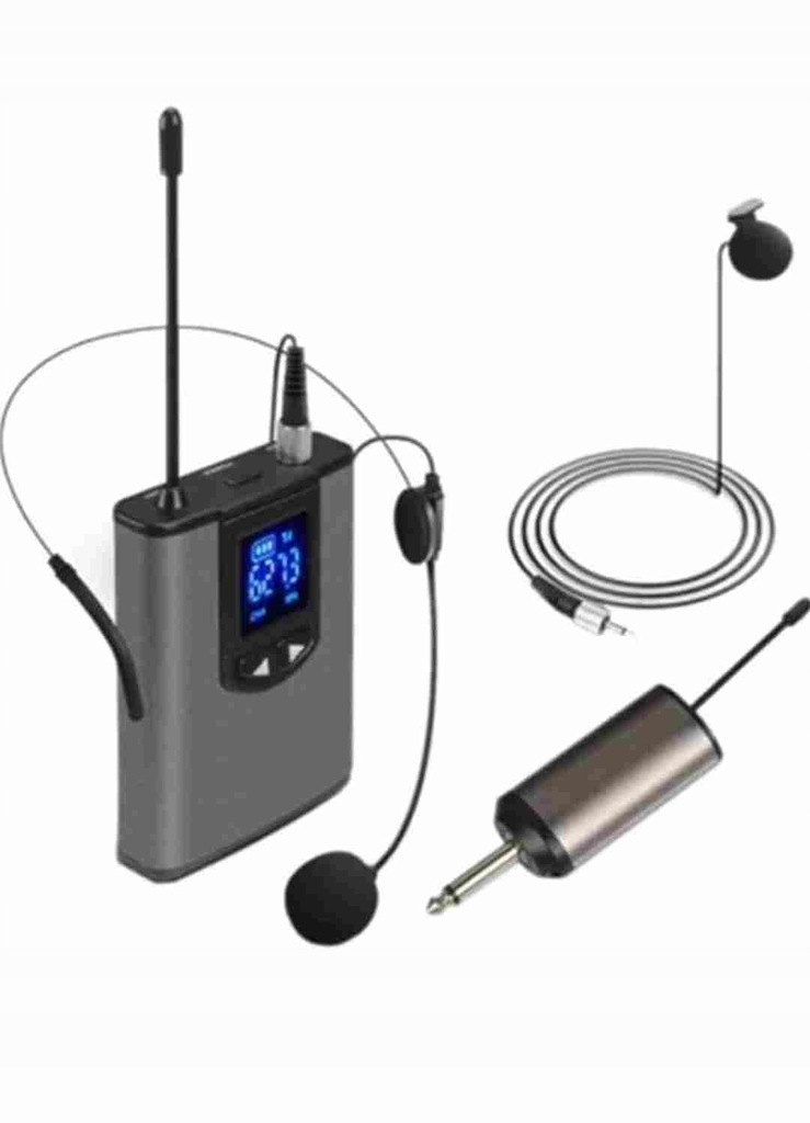 Bezprzewodowy mikrofon radiowy Lavalier Wyświetlacz LCD