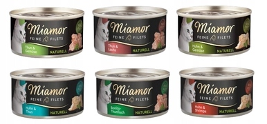 MIAMOR Feine Filets Naturell zestaw mix smaków 12x80g