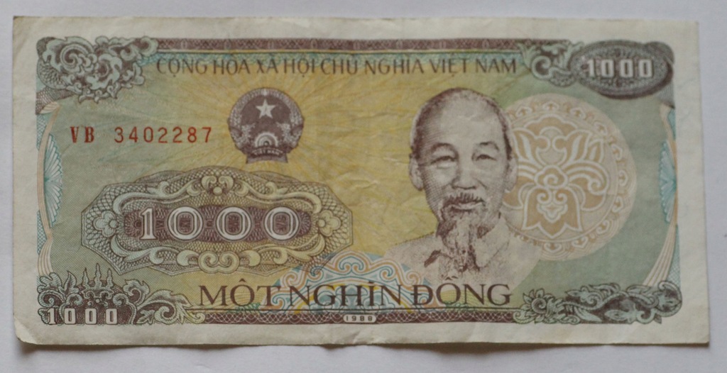 Banknot Wietnam 1000 Dong 1988