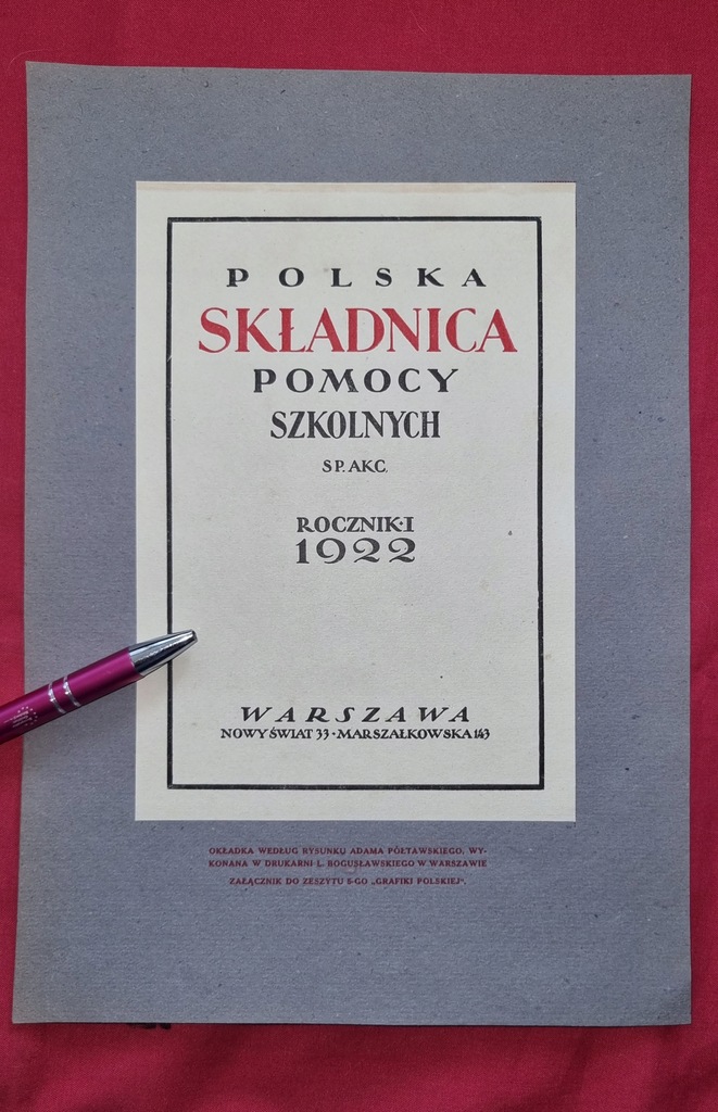 PROJEKT okładki - Roczniki 1922
