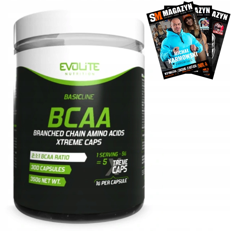 EVOLITE BCAA 2:1:1 XTREME 300 KAP SIŁA REGENERACJA